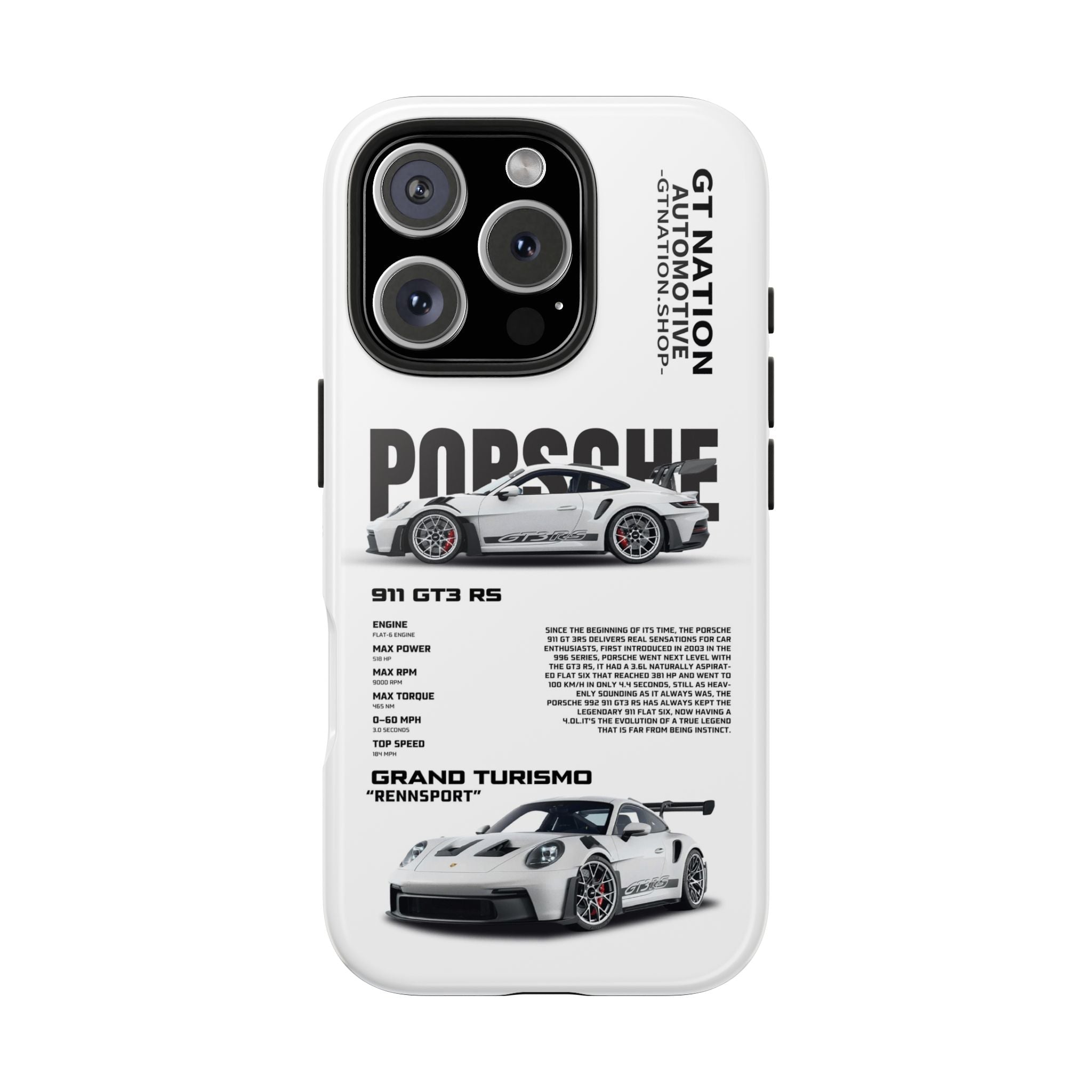 White "GT3 RS" Case